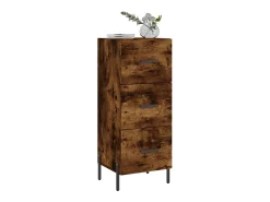 Aparador de roble ahumado 34,5x34x90 cm Madera de ingeniería