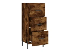 Aparador de roble ahumado 34,5x34x90 cm Madera de ingeniería