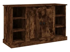 Aparador de roble ahumado 100x35,5x60 cm Madera de ingeniería