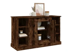 Aparador de roble ahumado 100x35,5x60 cm Madera de ingeniería