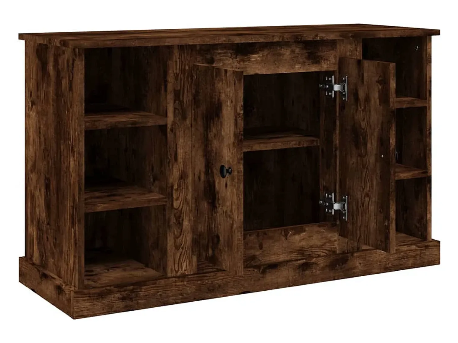 Aparador de roble ahumado 100x35,5x60 cm Madera de ingeniería