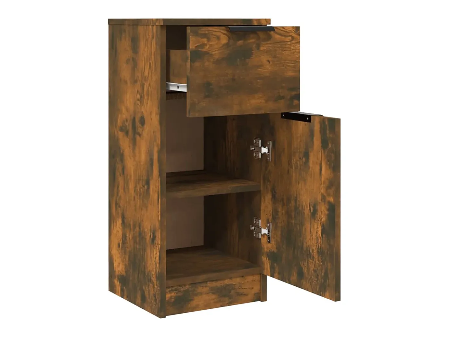 Aparador de roble ahumado 30x30x70 cm Madera de ingeniería