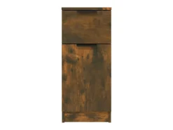 Aparador de roble ahumado 30x30x70 cm Madera de ingeniería