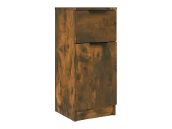 Aparador de roble ahumado 30x30x70 cm Madera de ingeniería