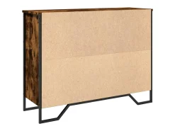 Aparador de roble ahumado 97x32,5x74,5 cm madera de ingeniería