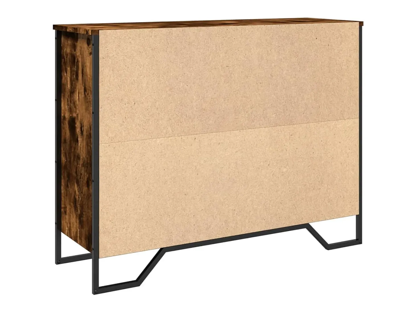 Aparador de roble ahumado 97x32,5x74,5 cm madera de ingeniería