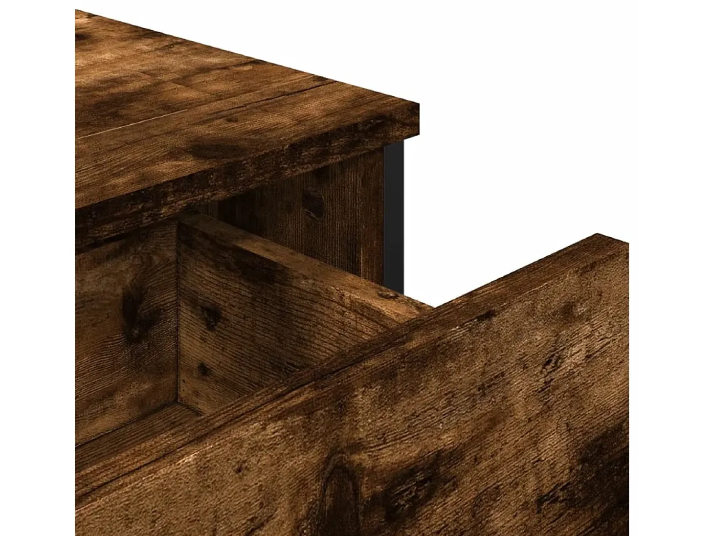 Aparador de roble ahumado 97x32,5x74,5 cm madera de ingeniería