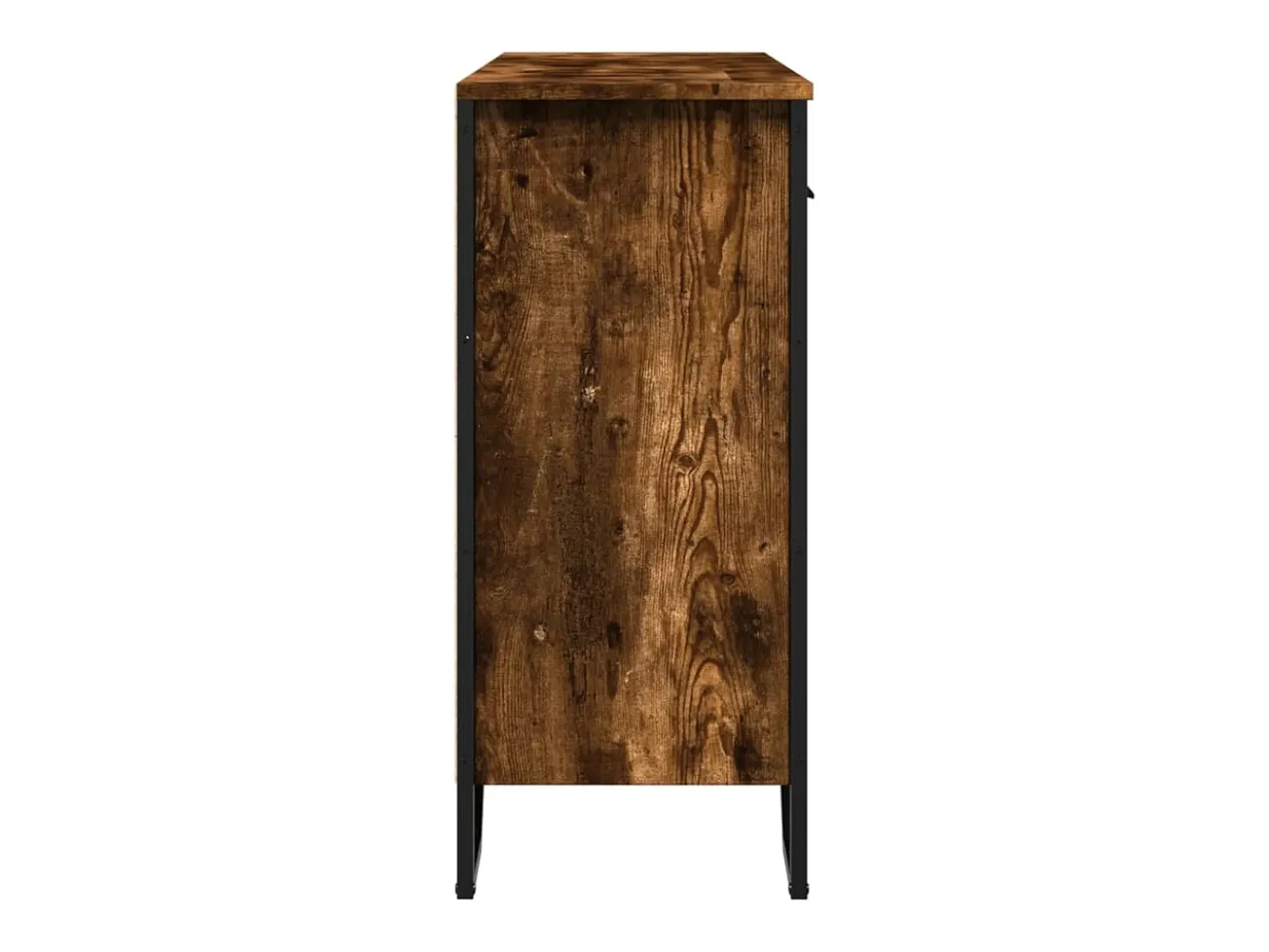 Aparador de roble ahumado 97x32,5x74,5 cm madera de ingeniería