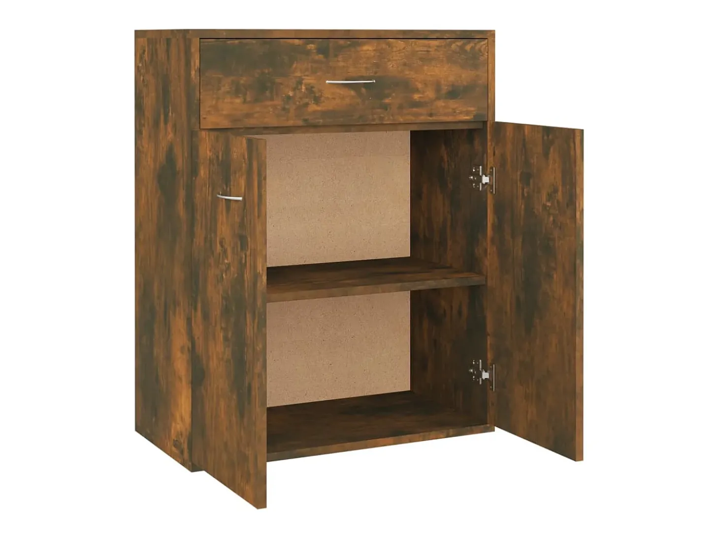 Aparador de roble ahumado 60x30x75 cm Madera de ingeniería