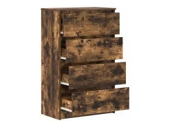 Aparador de roble ahumado 60x35x98,5 cm Madera de ingeniería