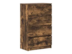 Aparador de roble ahumado 60x35x98,5 cm Madera de ingeniería