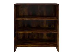 Aparador de roble ahumado 70x40,5x75 cm Madera de ingeniería