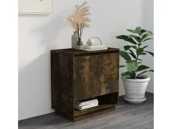 Aparador de roble ahumado 70x41x75 cm Madera de ingeniería