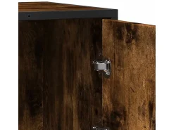 Aparador de roble ahumado 68x35x76 cm madera de ingeniería