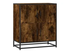 Aparador de roble ahumado 68x35x76 cm madera de ingeniería
