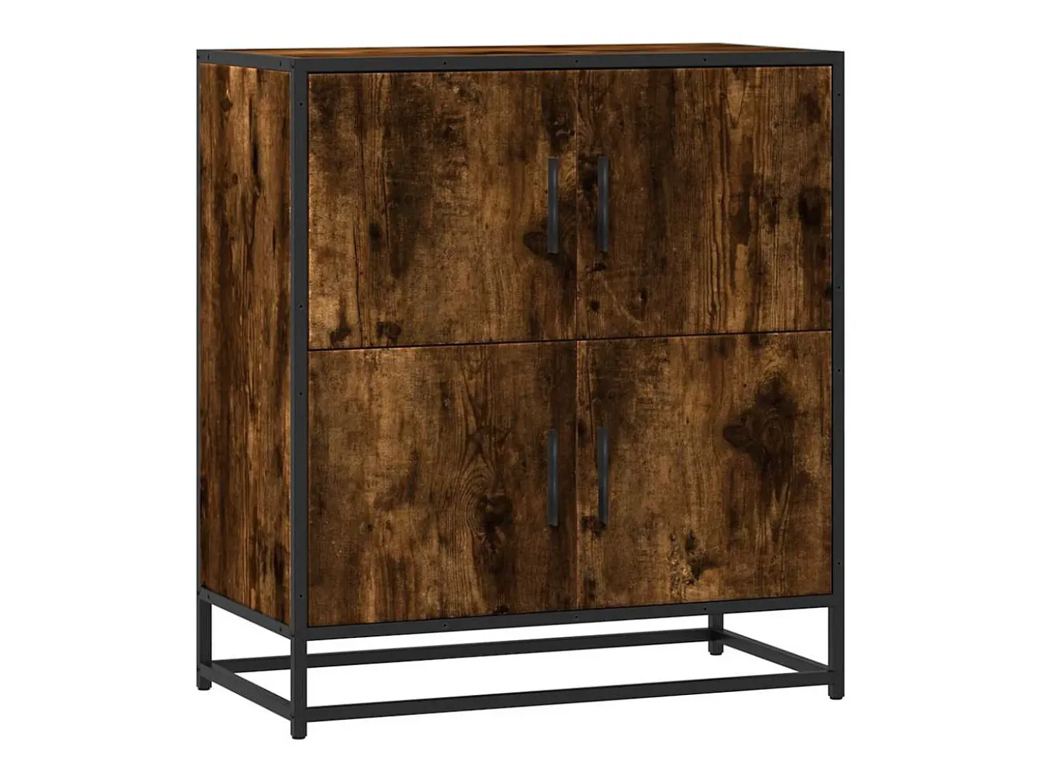 Aparador de roble ahumado 68x35x76 cm madera de ingeniería
