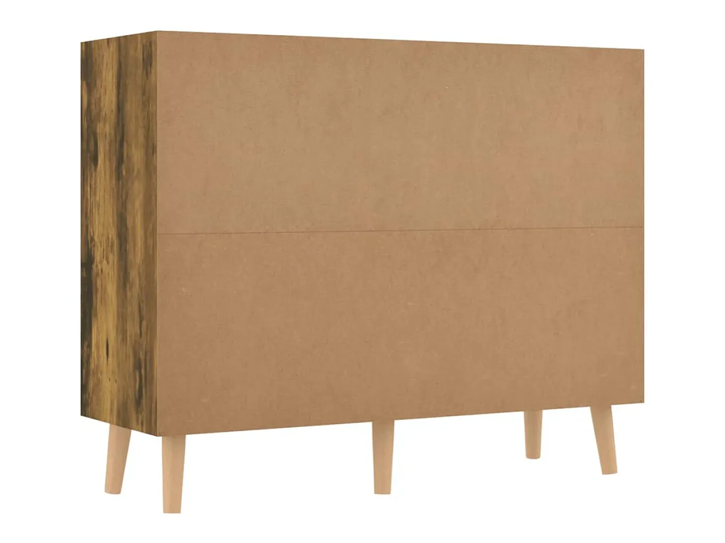 Aparador de roble ahumado 90x30x72 cm madera de ingeniería