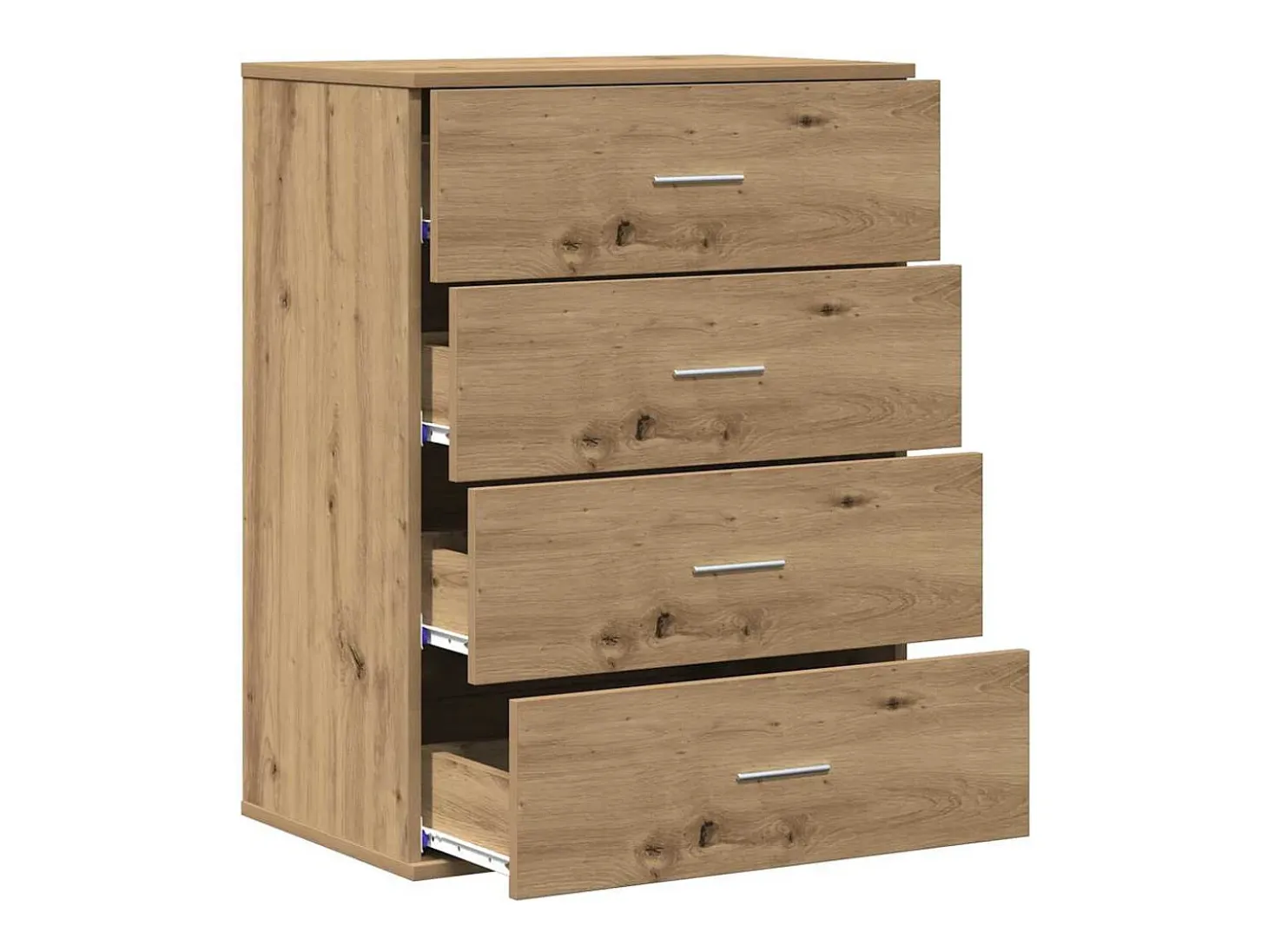 Aparador de roble artesanal 60 x 39 x 80 cm Madera de ingeniería