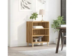 Aparador de roble artesanal 57x35x75 cm madera de ingeniería