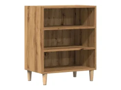 Aparador de roble artesanal 57x35x75 cm madera de ingeniería