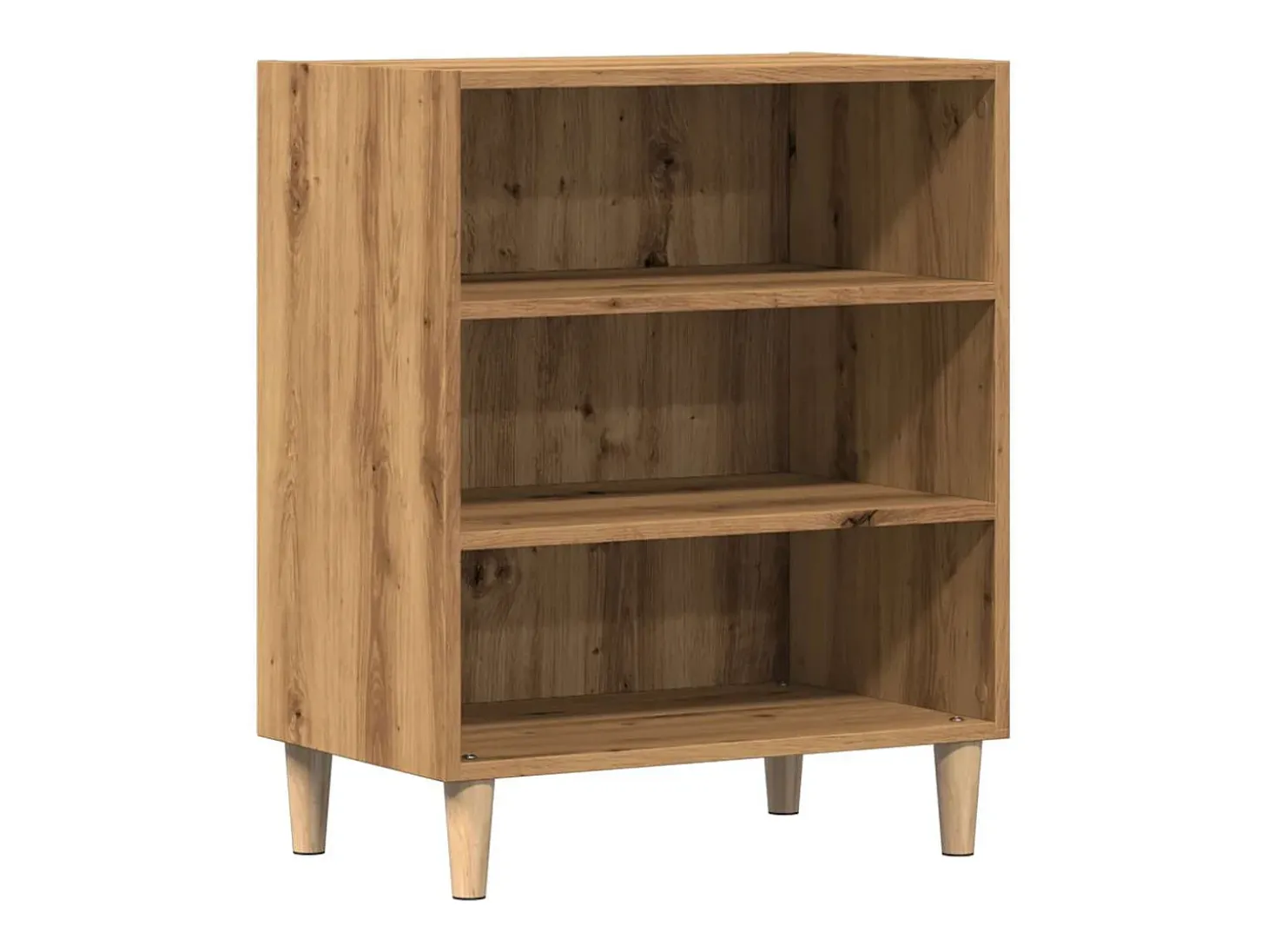 Aparador de roble artesanal 57x35x75 cm madera de ingeniería