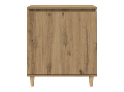 Aparador de roble artesanal 60x35x70 cm madera de ingeniería