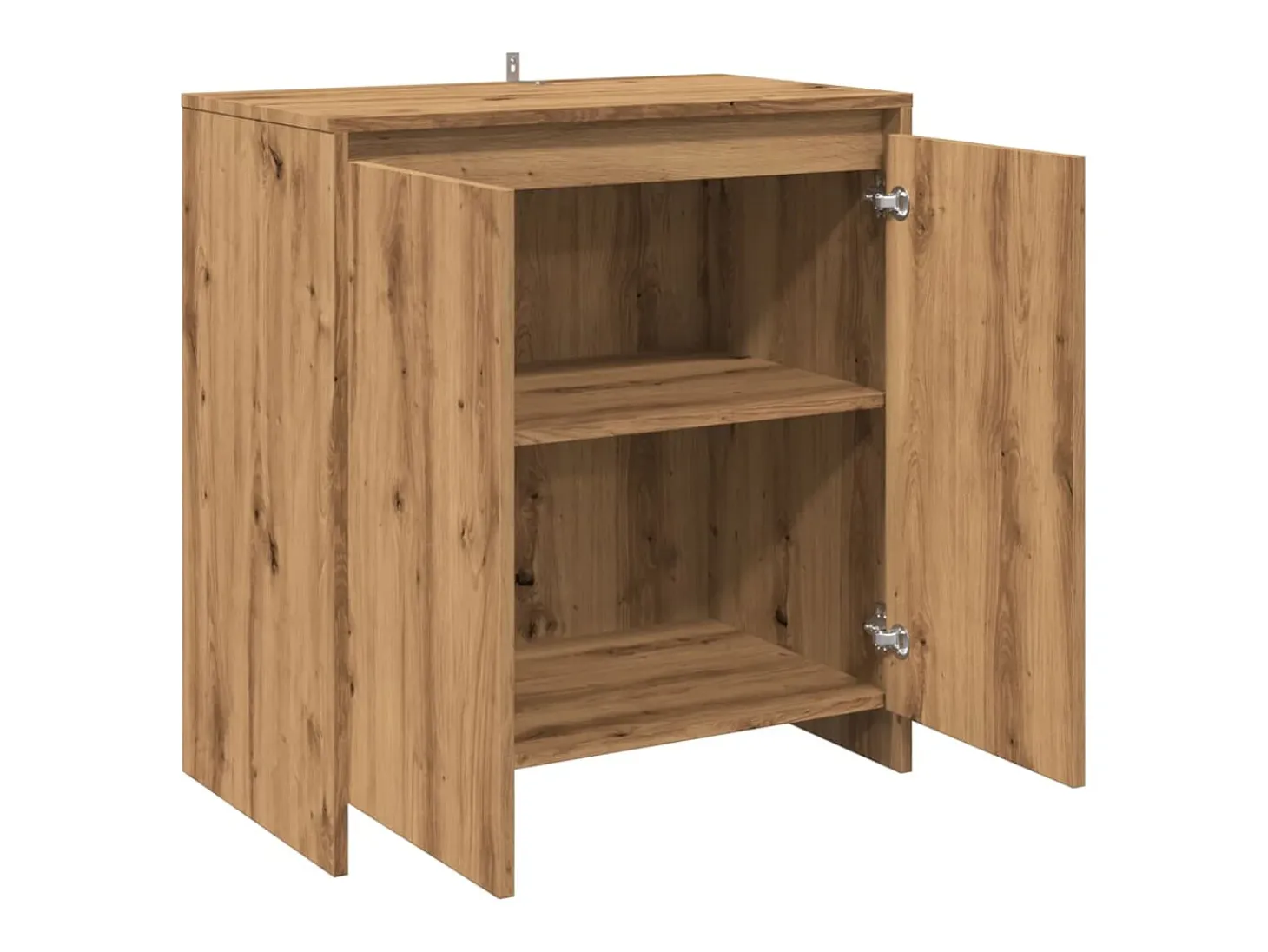 Aparador de roble artesanal 70x41x75 cm madera de ingeniería