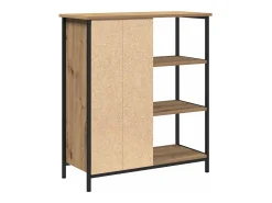 Aparador de roble artesanal 70x30x80 cm Madera de ingeniería