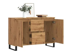 Aparador de roble artesanal 104x35x70 cm madera de ingeniería