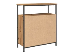 Aparador de roble artesanal 70x30x80 cm madera de ingeniería