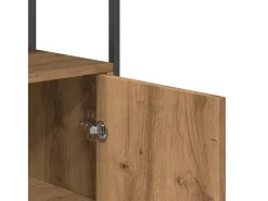 Aparador de roble artesanal 70x30x80 cm madera de ingeniería