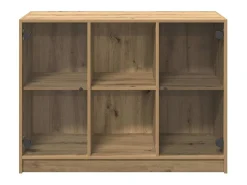Aparador de roble artesanal 102x37x75,5 cm madera de ingeniería