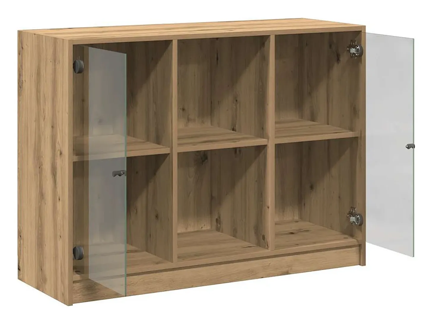 Aparador de roble artesanal 102x37x75,5 cm madera de ingeniería