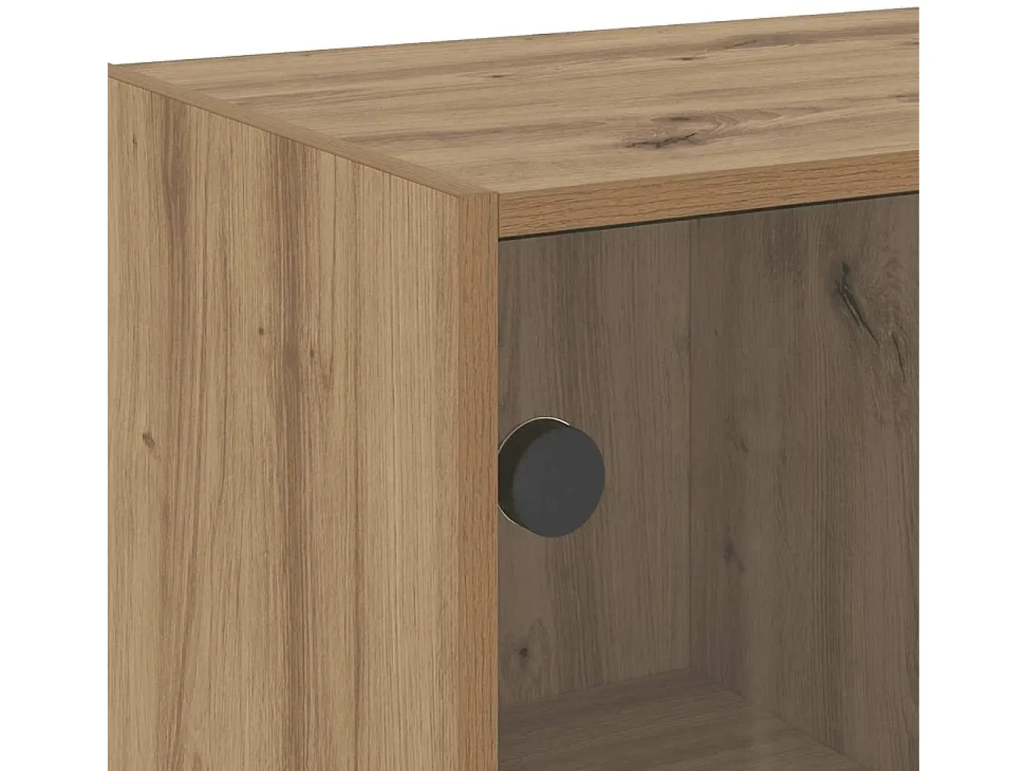 Aparador de roble artesanal 102x37x75,5 cm madera de ingeniería