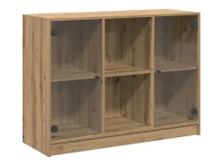 Aparador de roble artesanal 102x37x75,5 cm madera de ingeniería
