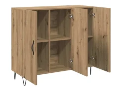 Aparador de roble artesanal 90 x 34 x 80 cm Madera de ingeniería