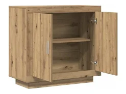 Aparador de roble artesanal 80x40x75 cm madera de ingeniería