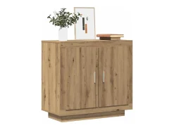 Aparador de roble artesanal 80x40x75 cm madera de ingeniería