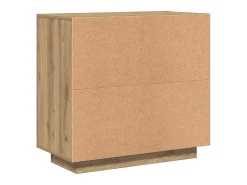 Aparador de roble artesanal 80x40x75 cm madera de ingeniería