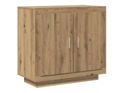 Aparador de roble artesanal 80x40x75 cm madera de ingeniería