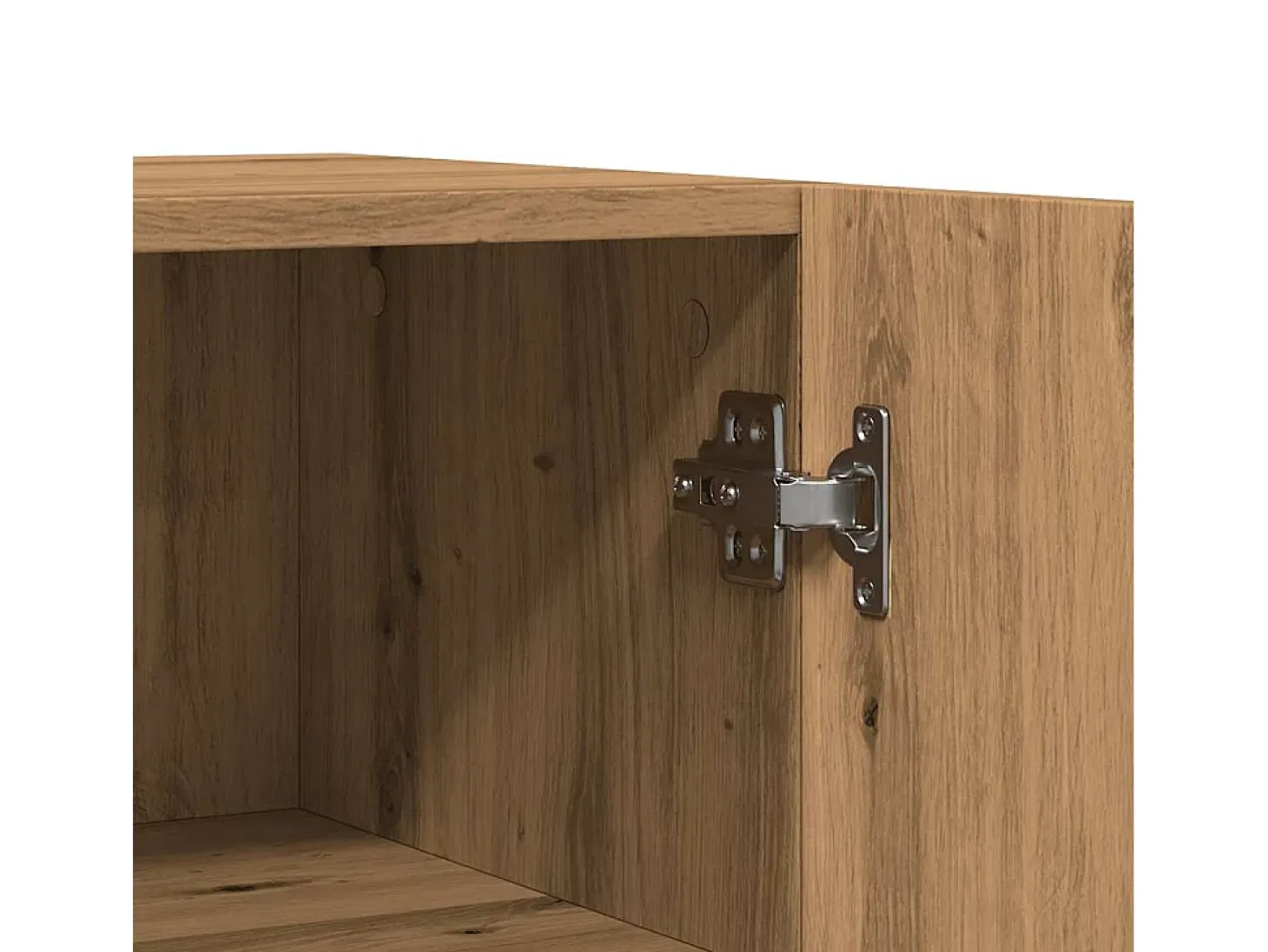 Aparador de roble artesanal 100x36x60 cm madera de ingeniería
