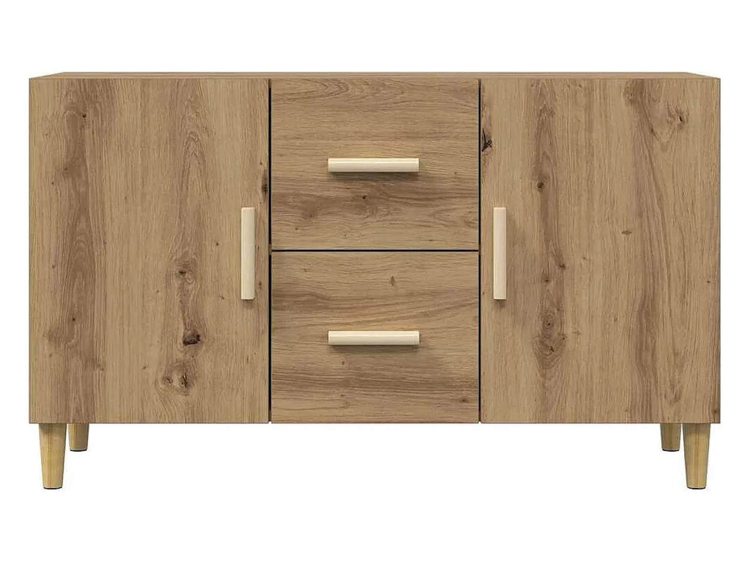 Aparador de roble artesanal 100x36x60 cm madera de ingeniería
