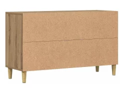 Aparador de roble artesanal 100x36x60 cm madera de ingeniería