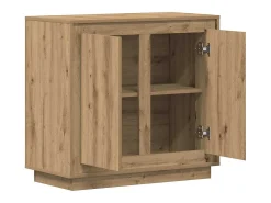 Aparador de roble artesanal 80x34x75 cm Madera de ingeniería