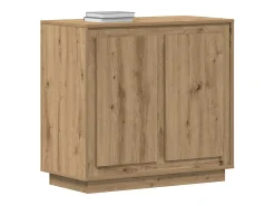 Aparador de roble artesanal 80x34x75 cm Madera de ingeniería