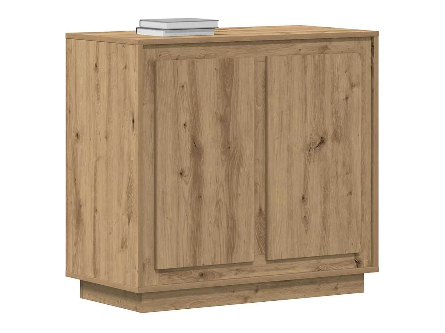Aparador de roble artesanal 80x34x75 cm Madera de ingeniería