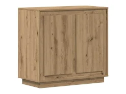 Aparador de roble artesanal 80x34x75 cm Madera de ingeniería