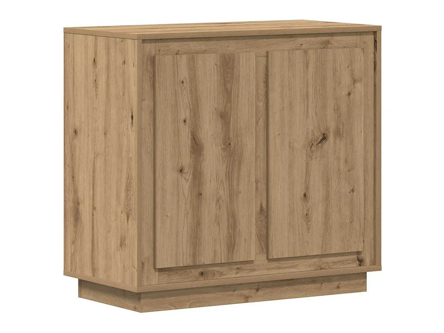 Aparador de roble artesanal 80x34x75 cm Madera de ingeniería