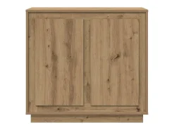 Aparador de roble artesanal 80x34x75 cm Madera de ingeniería