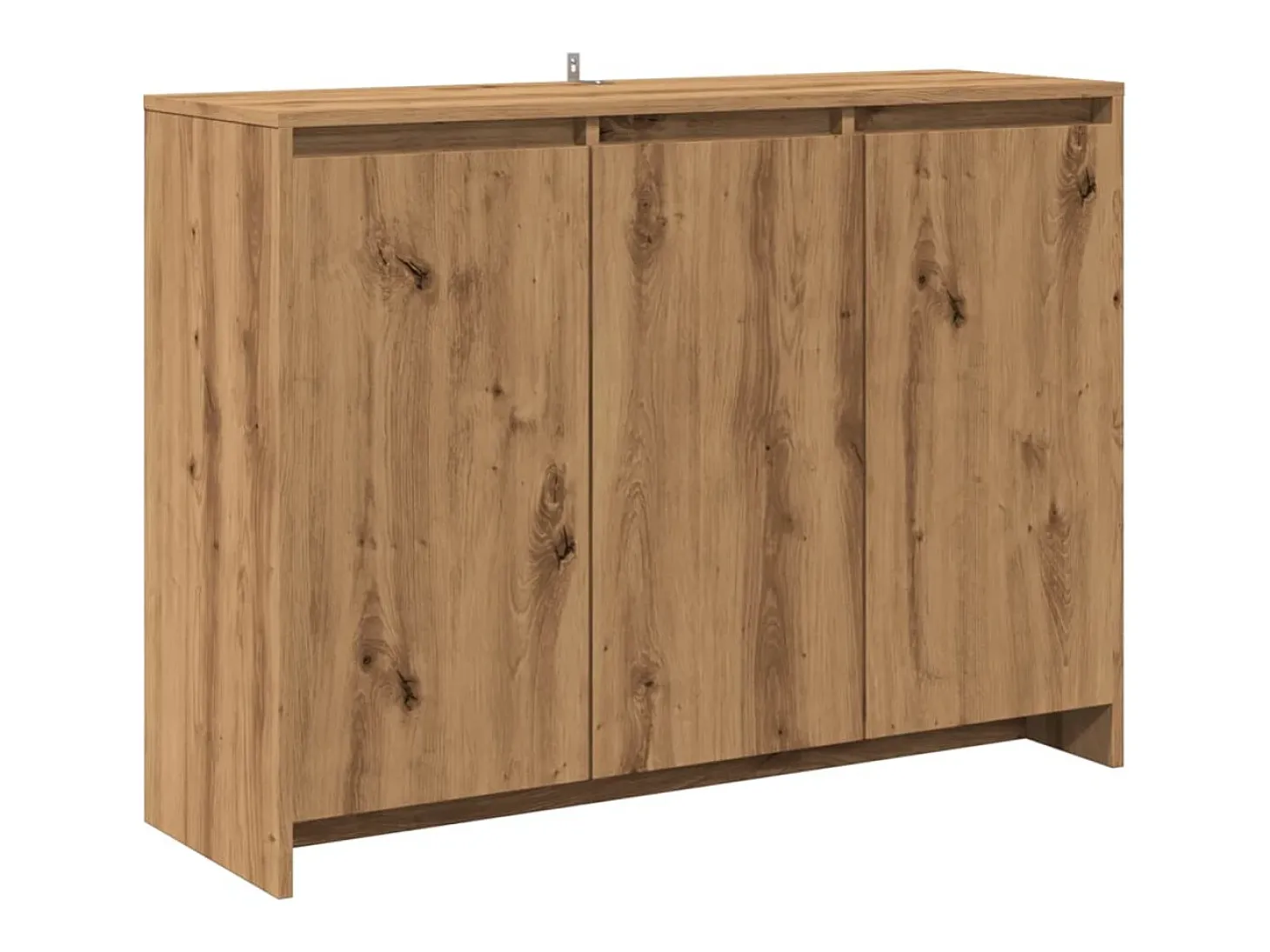 Aparador de roble artesanal 102x33x75 cm madera de ingeniería